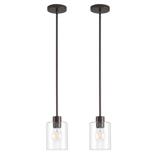 Oil-rubbed bronze pendant lights, set of 2, kitchen decor fixture