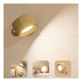 Rechargeable LED reading wall sconce, 360 rotation for home office decor