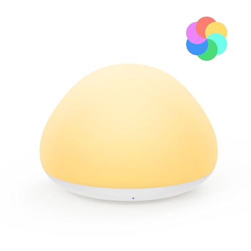 Rechargeable silicone baby night light with tap control and timer