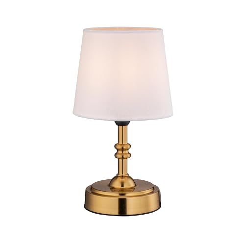 Cordless dimmable LED table lamp, 3-level brightness, brass finish