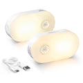Motion-sensor rechargeable night light for closets and stairs