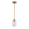 Brass pendant light, adjustable rod, farmhouse kitchen decor