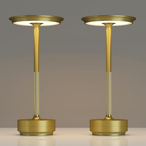 2-pack rechargeable cordless table lamps with dimming memory