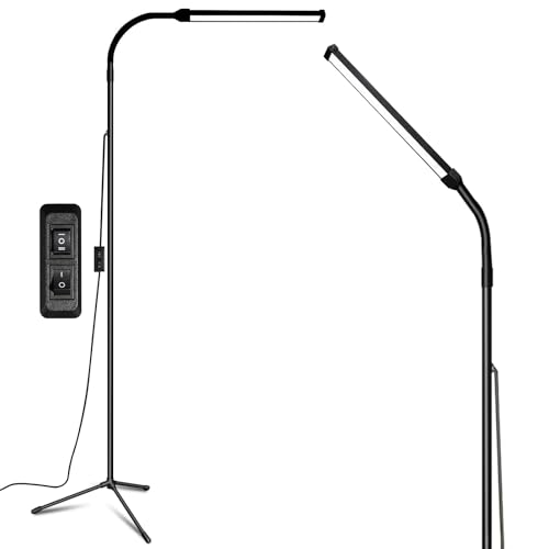 Adjustable LED floor lamp for lash and makeup artists, eye-caring light