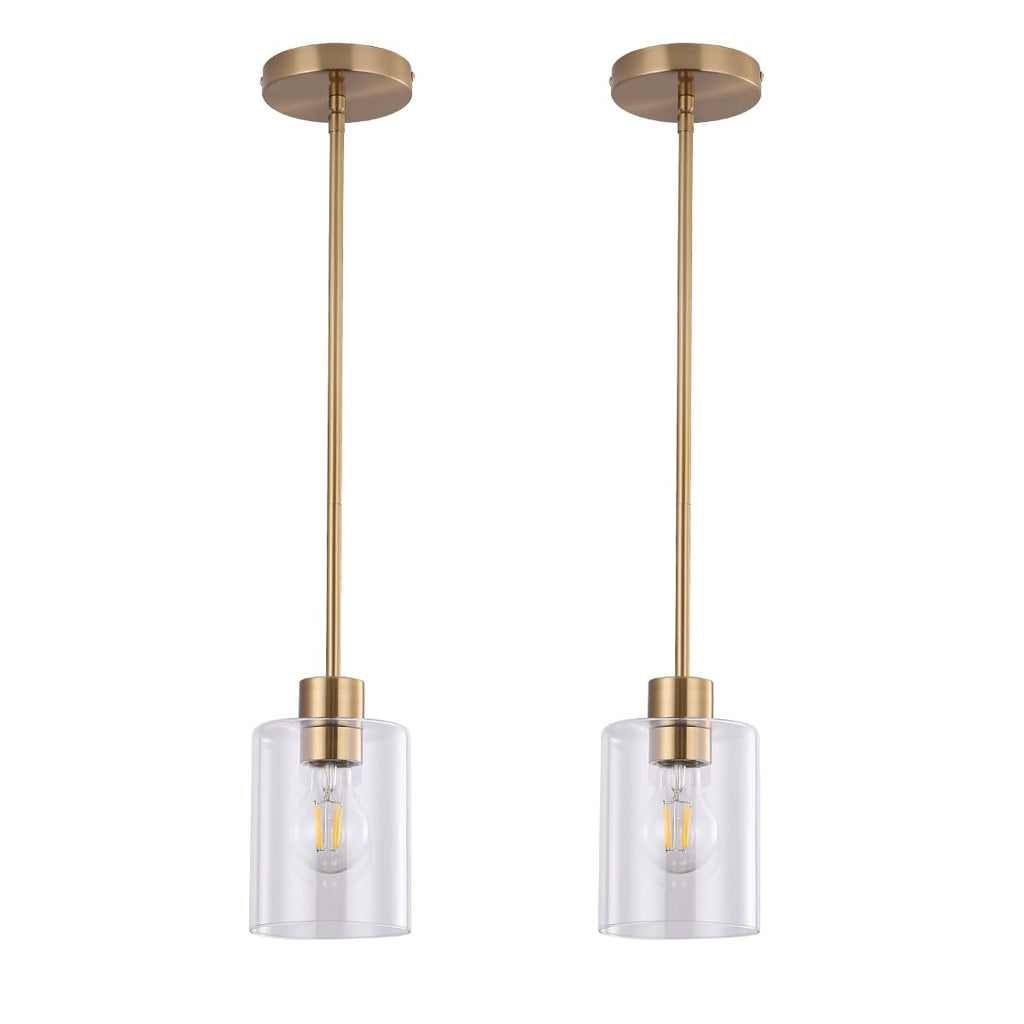 Brass pendant lights, set of 2, farmhouse kitchen decor fixture