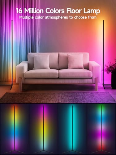 RGB corner floor lamp 2-pack with music sync and 16 million color options