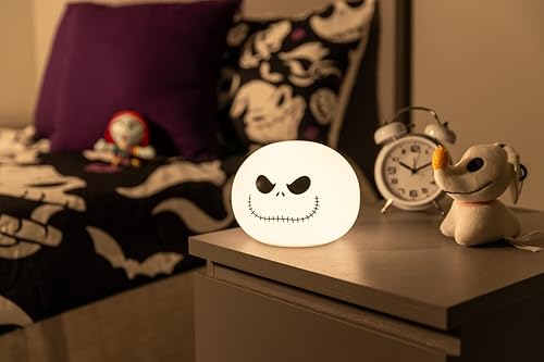 Spooky skeleton squishy night light, color-changing, USB or battery