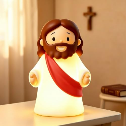 Rechargeable dimmable silicone night light for religious gifts