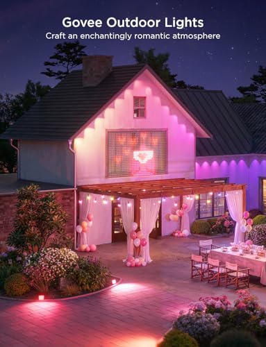 50ft RGBIC outdoor string lights with 100 scene modes