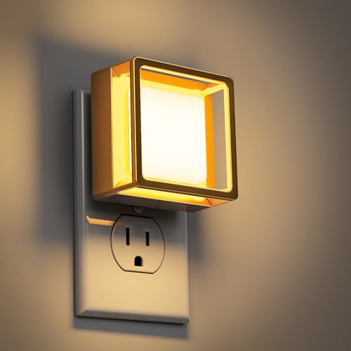 Automatic plug-in LED night light with light sensor, 2-pack