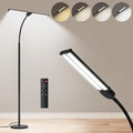 Dual-head gooseneck LED floor lamp with adjustable color temperature