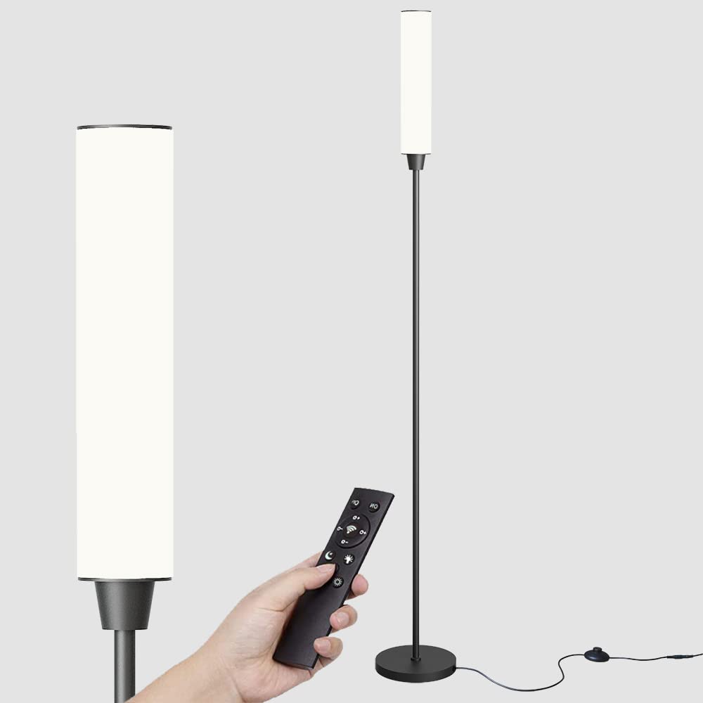 Remote-controlled floor lamp with stepless color and brightness