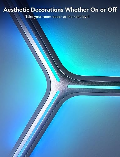 Smart RGBIC wall light panels, 7-pack, gaming room decor lighting