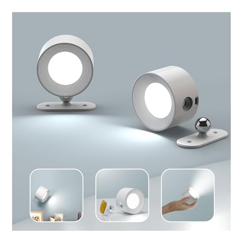 Cordless rechargeable wall sconce 2-pack for home decor