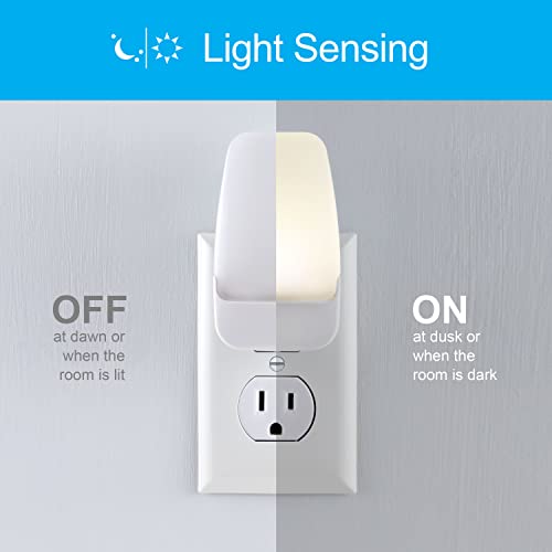 Warm white LED night light 8-pack with dusk to dawn sensor