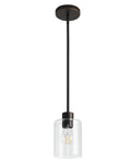 Brown and Gold Clear Glass Pendant Light Fixture for Kitchen Island Decor