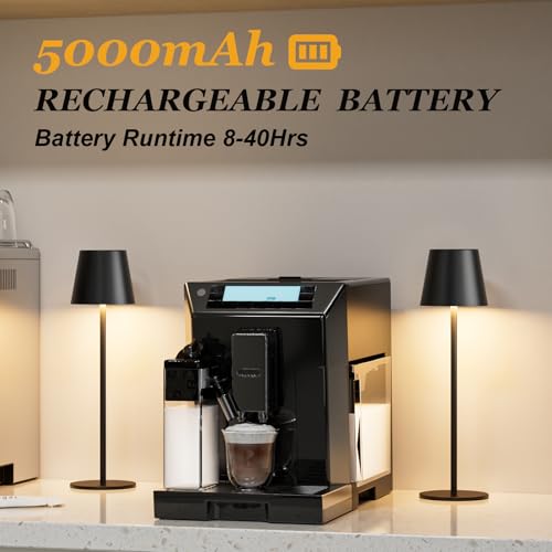 Cordless rechargeable table lamp, 5000mAh battery, 3-color dimming