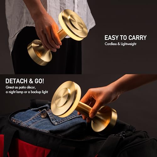 Portable rechargeable LED table lamp with touch sensor control