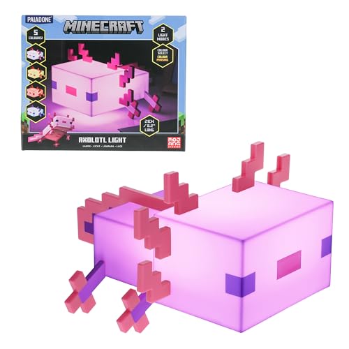Gaming-themed axolotl night light with five color modes