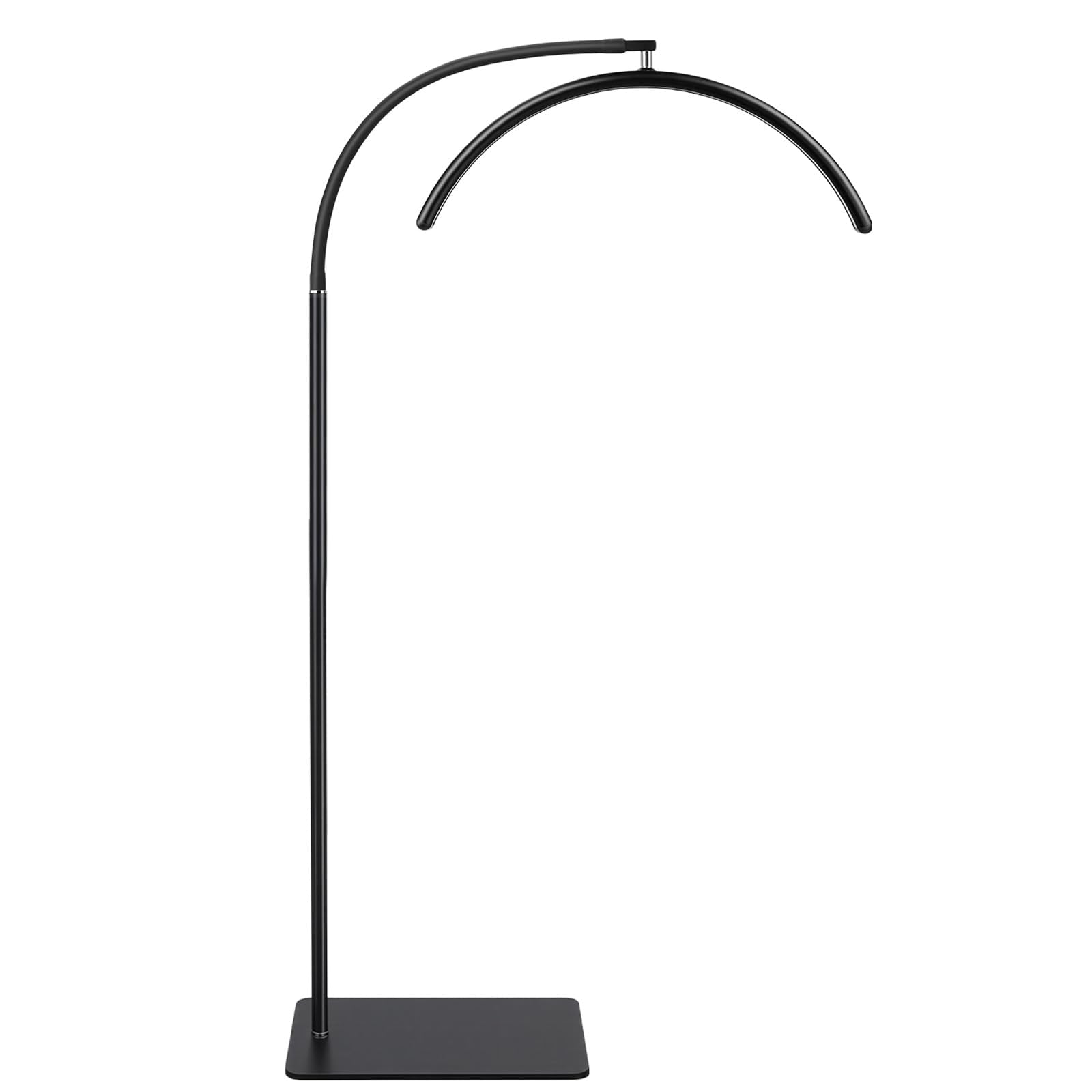 Shadow-free half-moon LED floor lamp for lash techs, estheticians