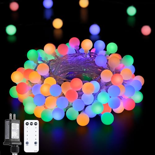 Multicolor globe string light, 33 ft, 100 LED, connectable