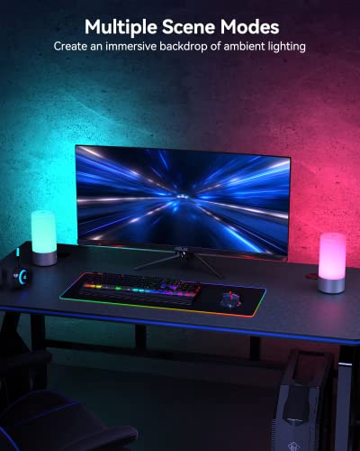 Touch control RGB table lamp with 3-level dimming for bedside reading