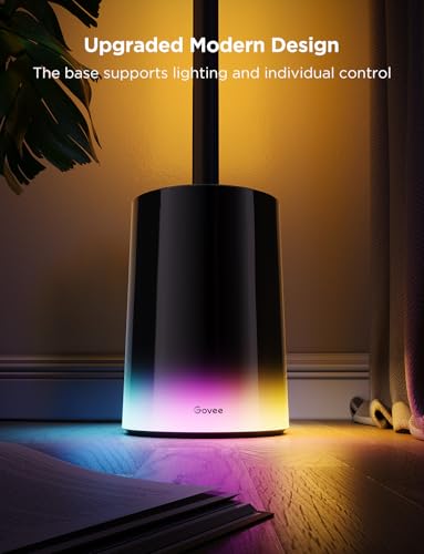 Smart RGBIC floor lamp with music sync and voice control