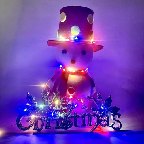 4-pack multicolor battery string lights, 16 ft 50 LED with timer