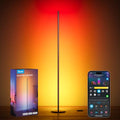 Smart RGBIC corner floor lamp with music sync and app control