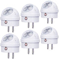 Plug-in LED night light with rotating dusk-to-dawn sensor, 6-pack
