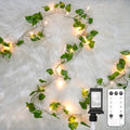Pothos vine string light, 33 ft, 100 LEDs with remote control