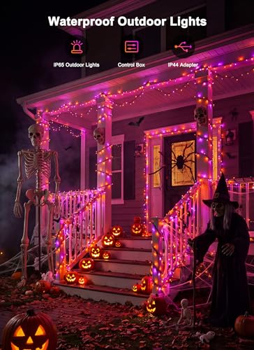 Smart RGB color-changing string light, 82 ft, 250 LED, app control