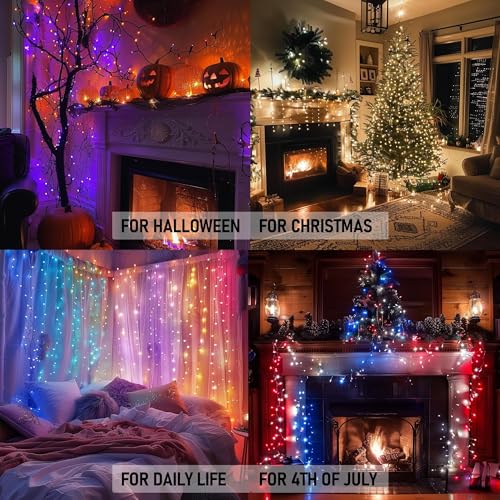 98-ft RGB color-changing outdoor string lights with app and remote control