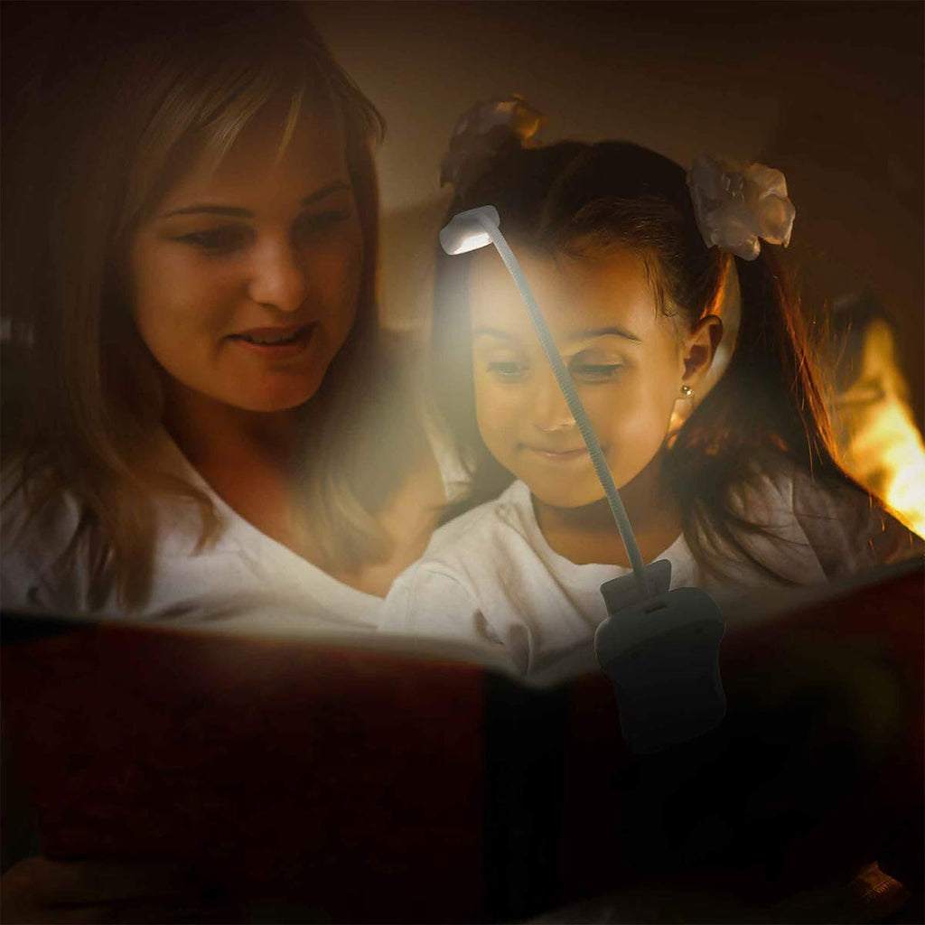 Vekkia Rechargeable Book Light LED – 3000K Warm Light, Eye-Safe, Lightweight Clip-On Design for Reading in Bed & Travel
