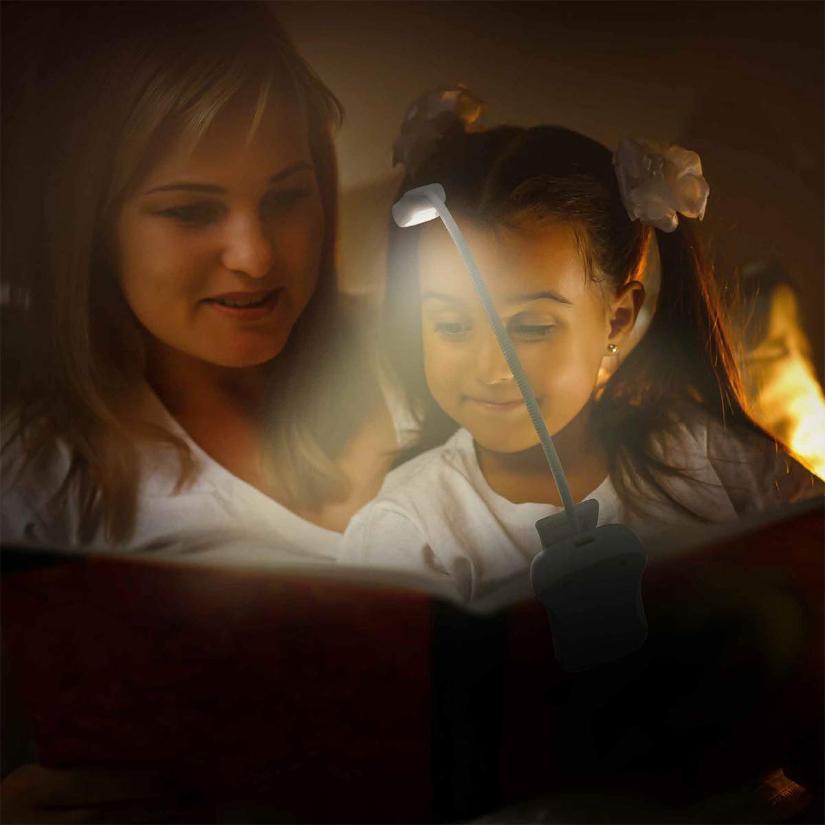 Vekkia Rechargeable Book Light LED – 3000K Warm Light, Eye-Safe, Lightweight Clip-On Design for Reading in Bed & Travel
