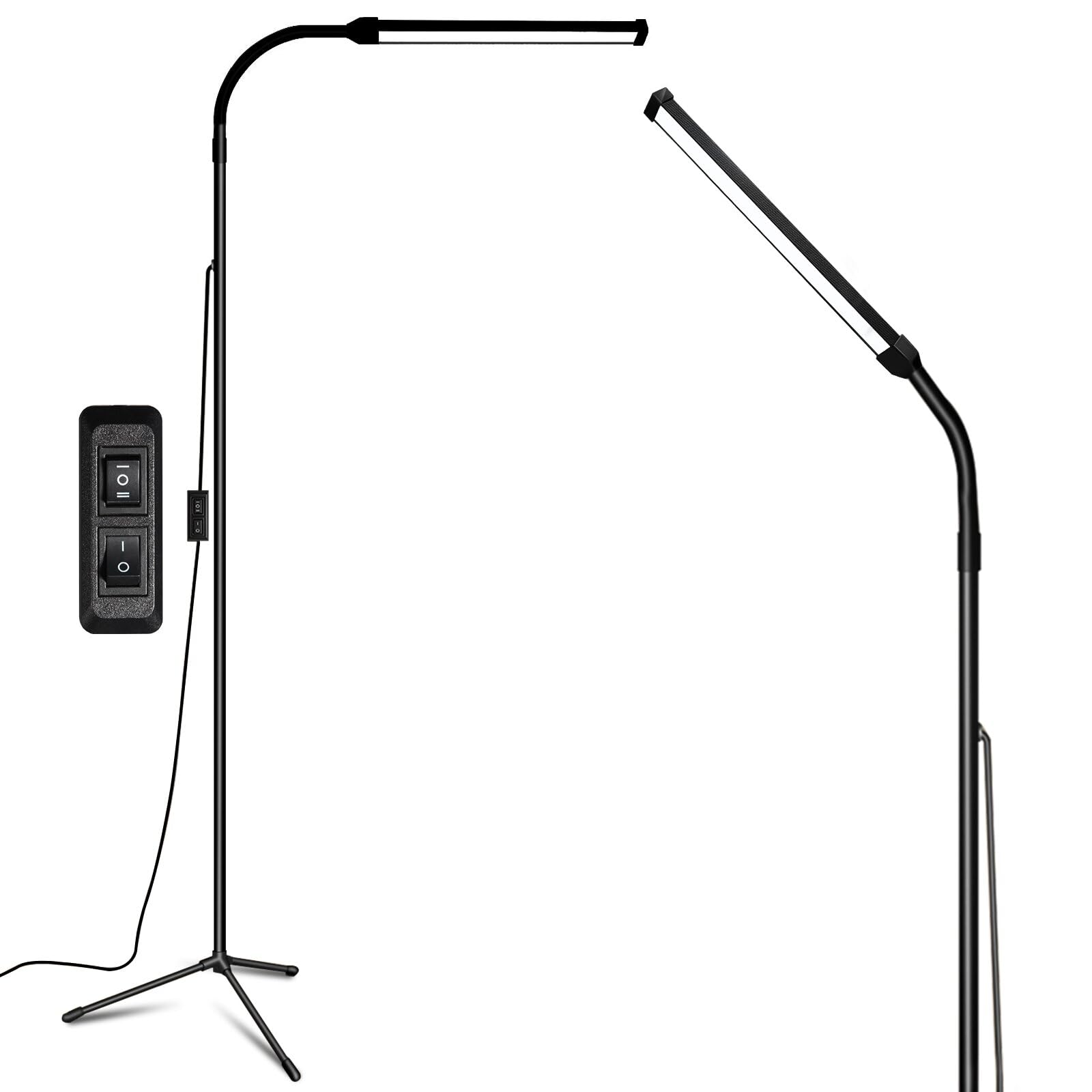 Adjustable LED floor lamp for lash and makeup artists, eye-caring light