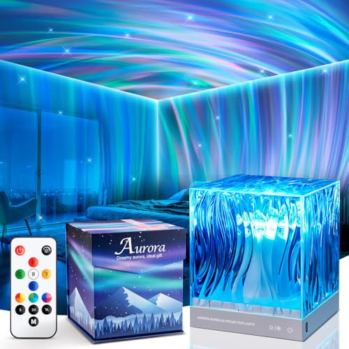 18-color galaxy projector night light with lava lamp effect for mood lighting