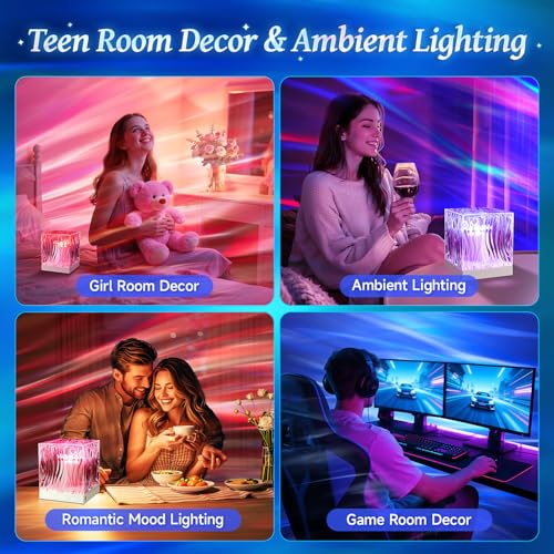 18-color galaxy projector night light with lava lamp effect for mood lighting
