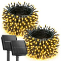 92Ft 240-LED solar outdoor string lights with 8 lighting modes, 2-pack