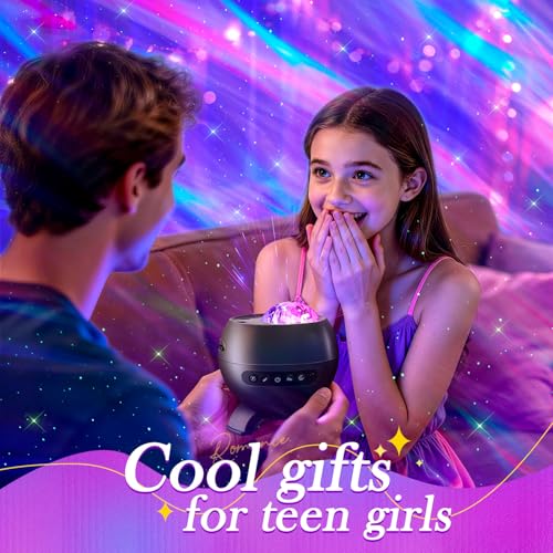 Galaxy aurora projector night light with Bluetooth speaker