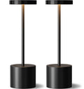 Set of 2 cordless rechargeable table lamps for patio dining