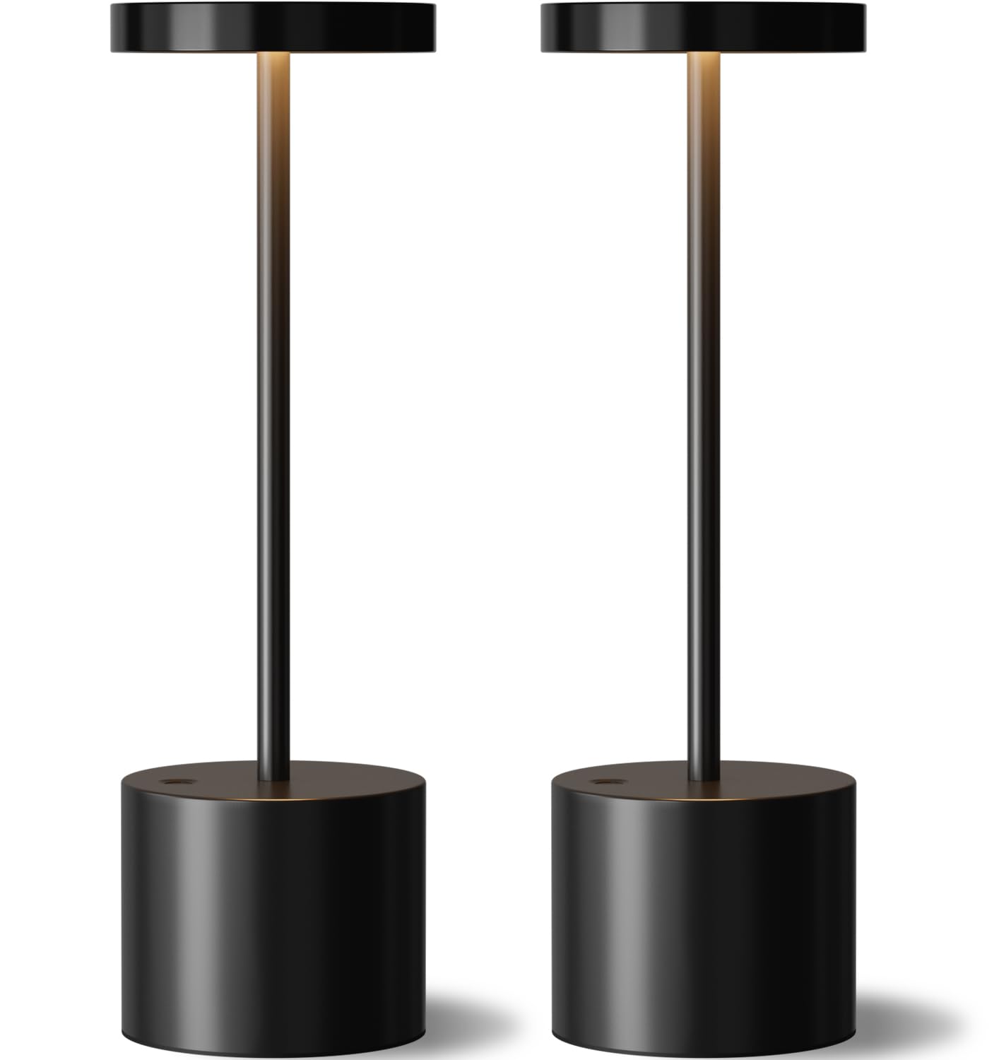 Set of 2 cordless rechargeable table lamps for patio dining