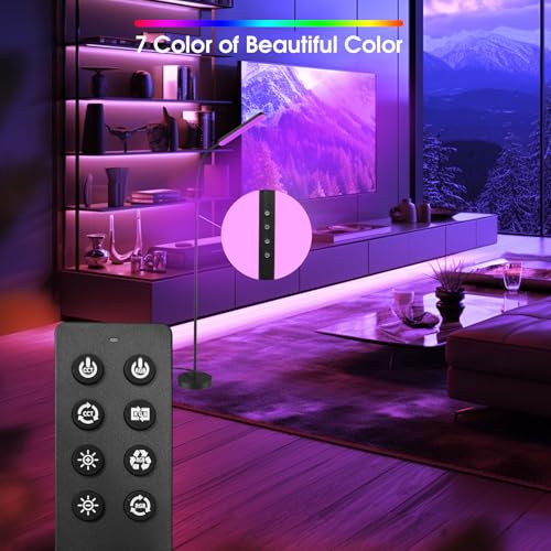 RGB color-changing floor lamp with smart remote control