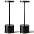 Rechargeable cordless LED table lamp, dimmable, portable, 2-pack
