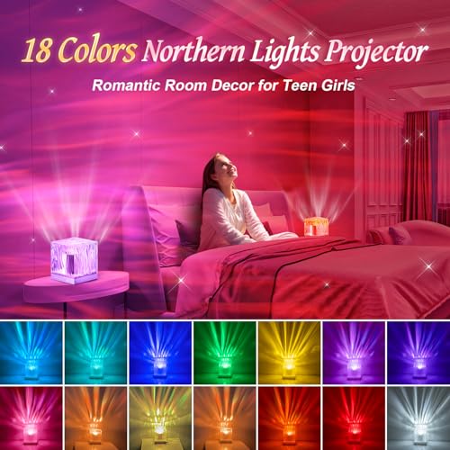 Aurora projector night light with white noise machine and Bluetooth music