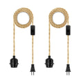 Hemp rope pendant light cord kit, 2-pack, farmhouse decor