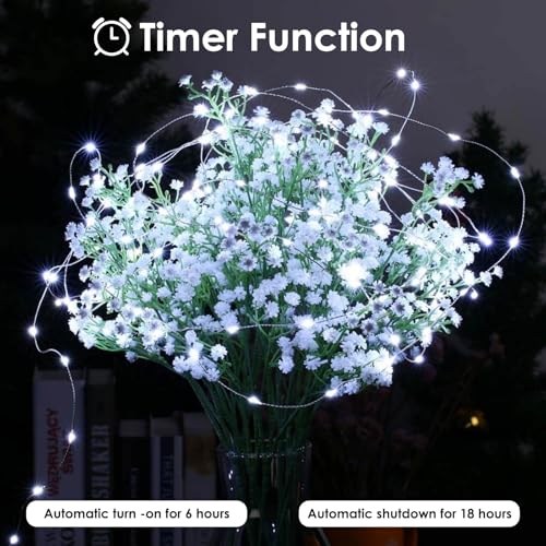Waterproof battery-powered string light, 200 LEDs, 66 ft, 2-pack