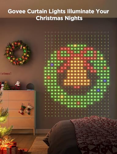 Smart RGBIC curtain string light, 520 LEDs, app-controlled and waterproof