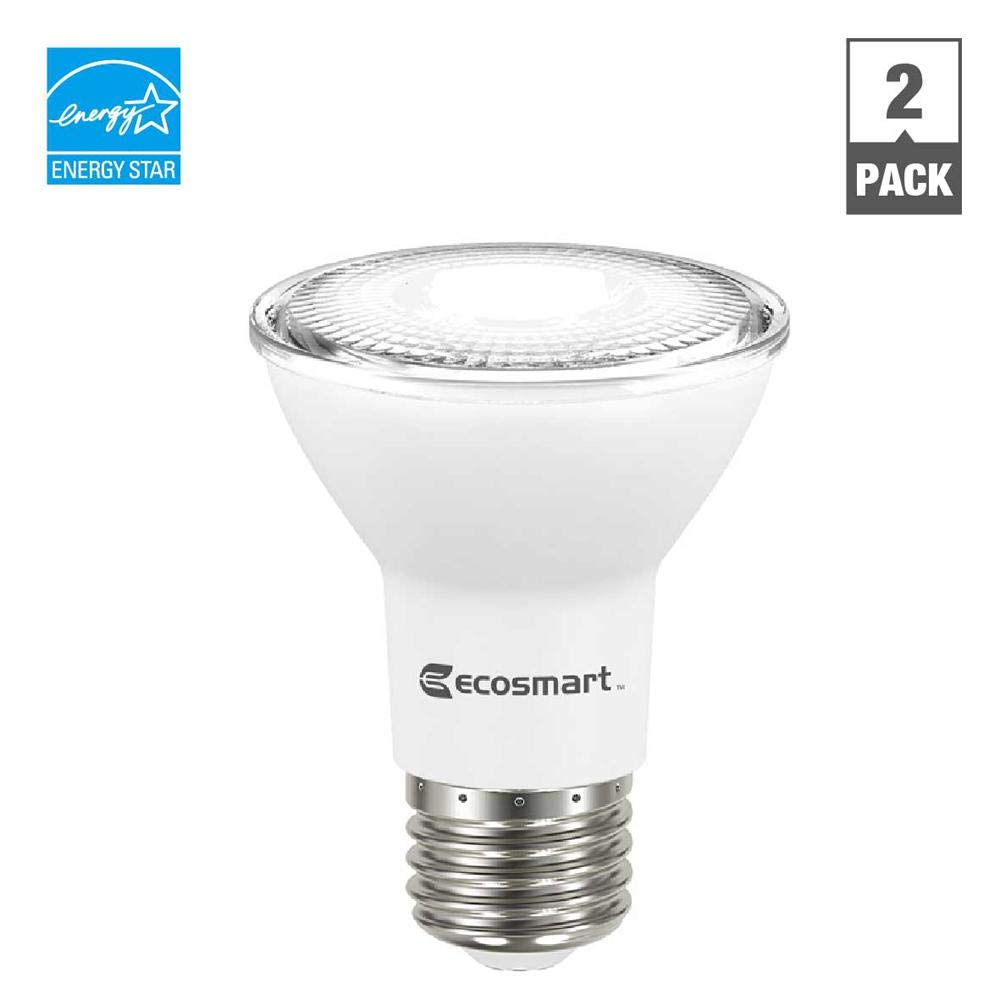 2-Pack PAR20 LED Bulbs Dimmable – 5.5W (50W Equivalent), 450LM, 3000K Bright White, Energy Star for Track & Recessed Lighting