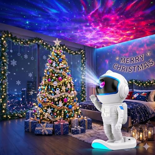 Star projector night light with timer, remote control and adjustable head angle